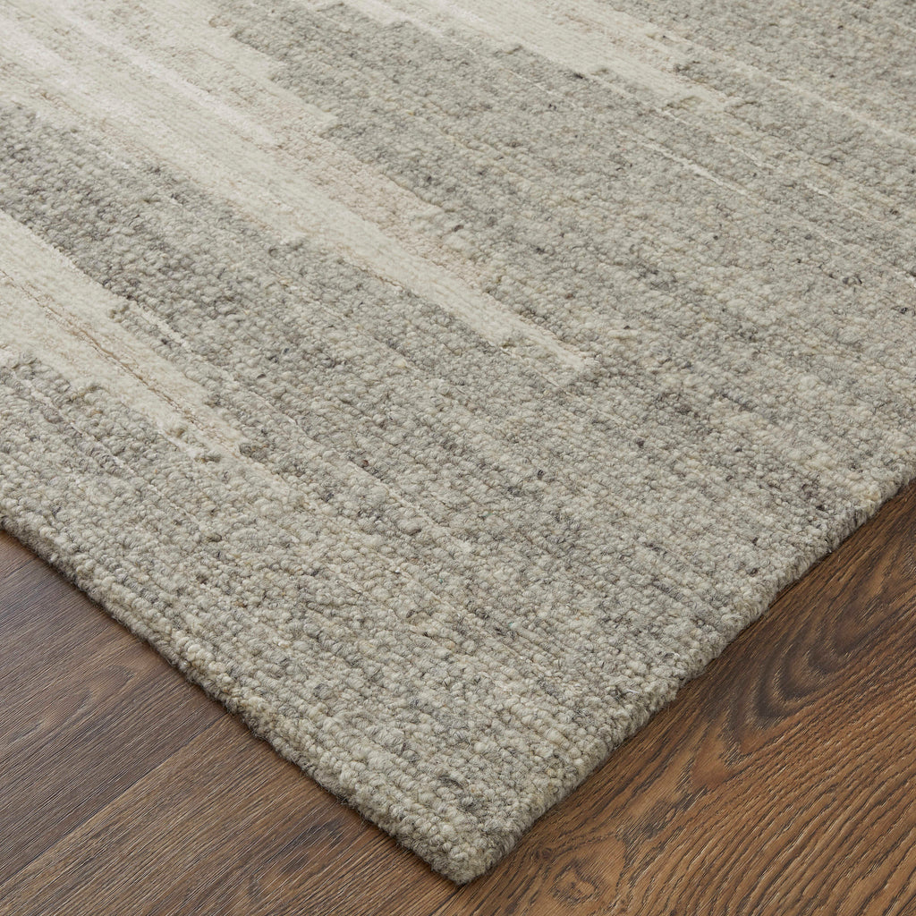 Navaro Modern Gradient Ombre Ivory Tan Area Rug (7'9" x 9'9")