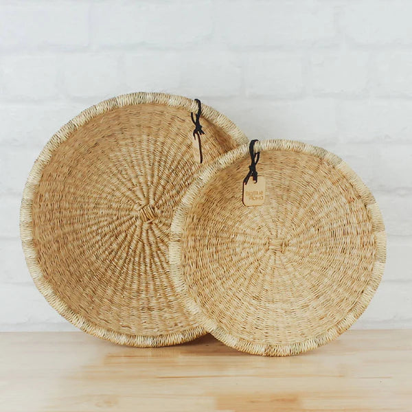 Bolga Baskets - Tray Basket Natural Palette, Option A