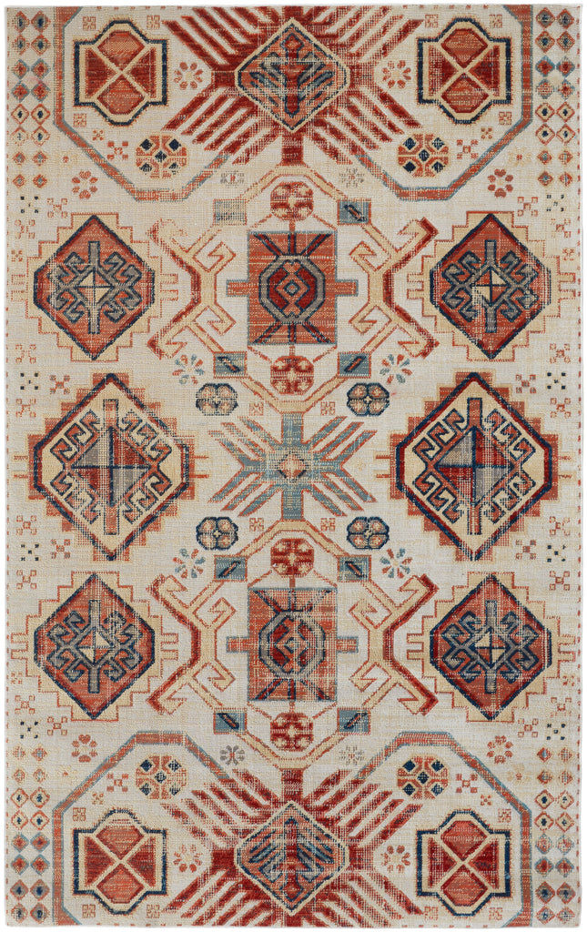 Nolan Transitional Southwestern Ivory Red Tan Area Rug (12'10" x 15')