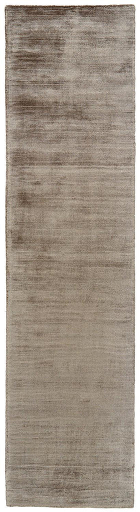 Batisse Modern Solid Tan Ivory Taupe Area Rug (2'6" x 10')