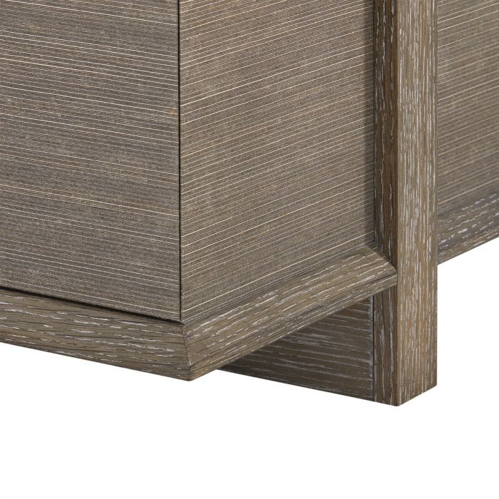 Watson 4-Drawer and 2-Door Cabinet, Light Mocha Shimmer Weave