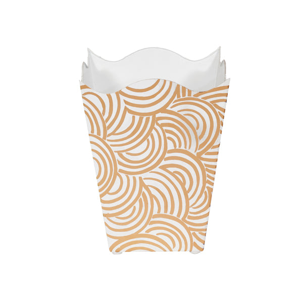 Square Wave Top Wastebasket