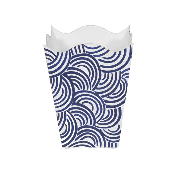 Square Wave Top Wastebasket