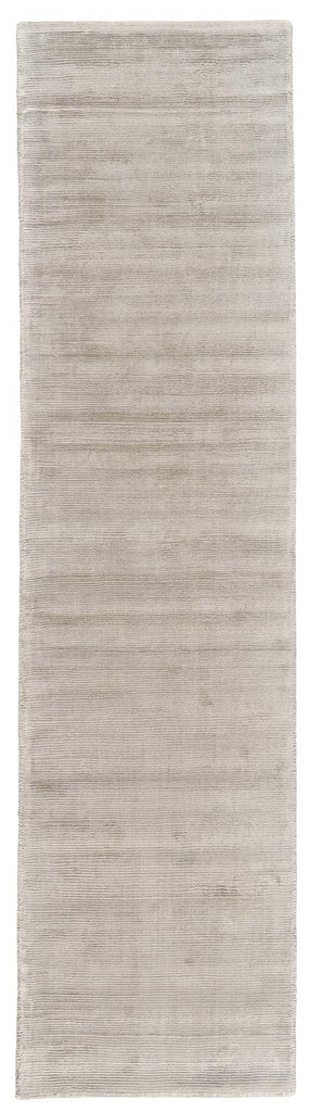 Batisse Modern Solid Ivory Taupe Area Rug (2'6" x 10')