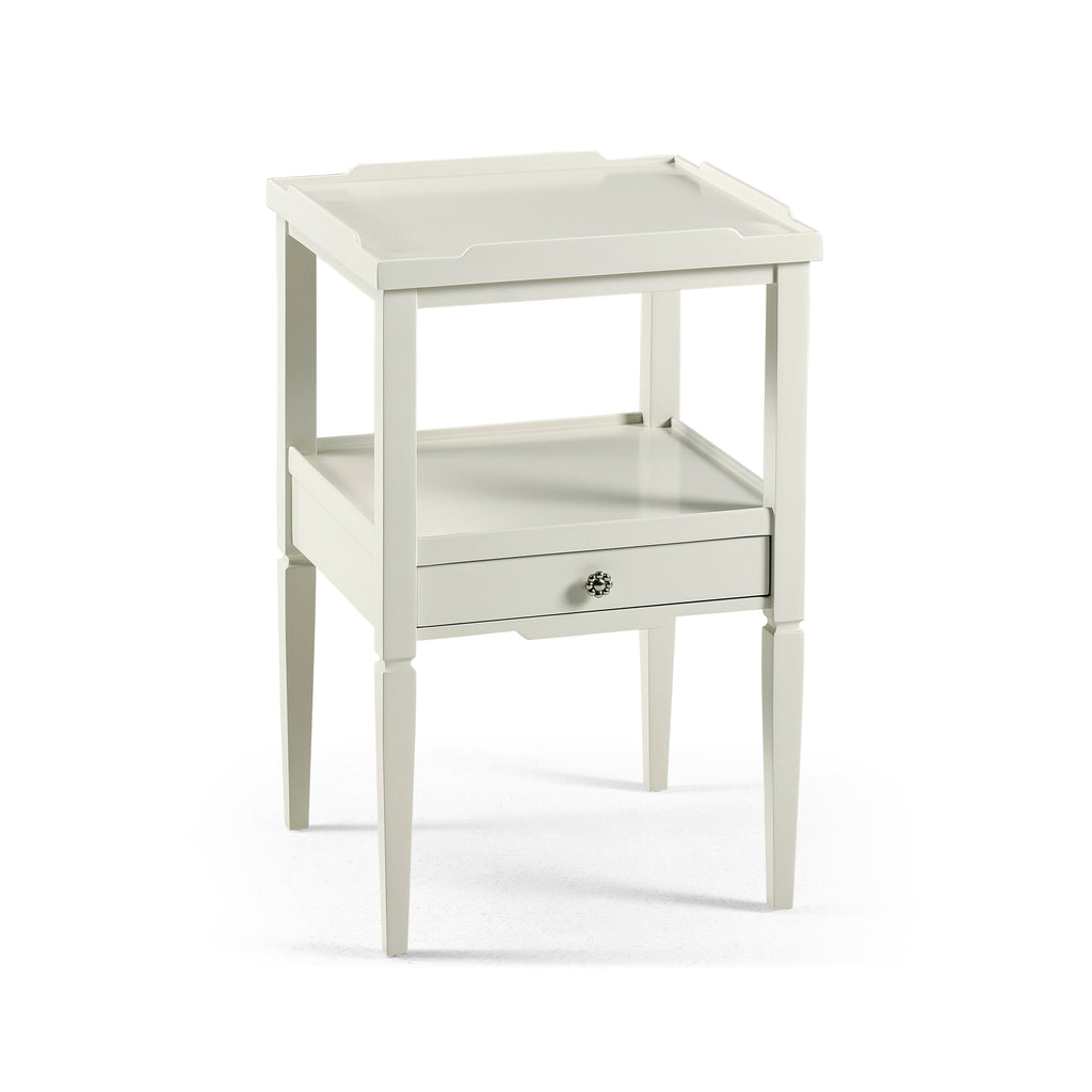 Reimagined Remanence Small White Square Table