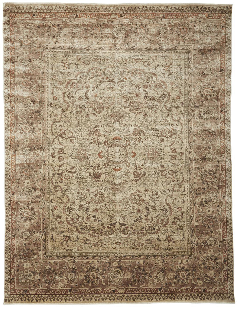 Ouray Traditional Oriental Tan Brown Taupe Area Rug (9'6" x 13'6")