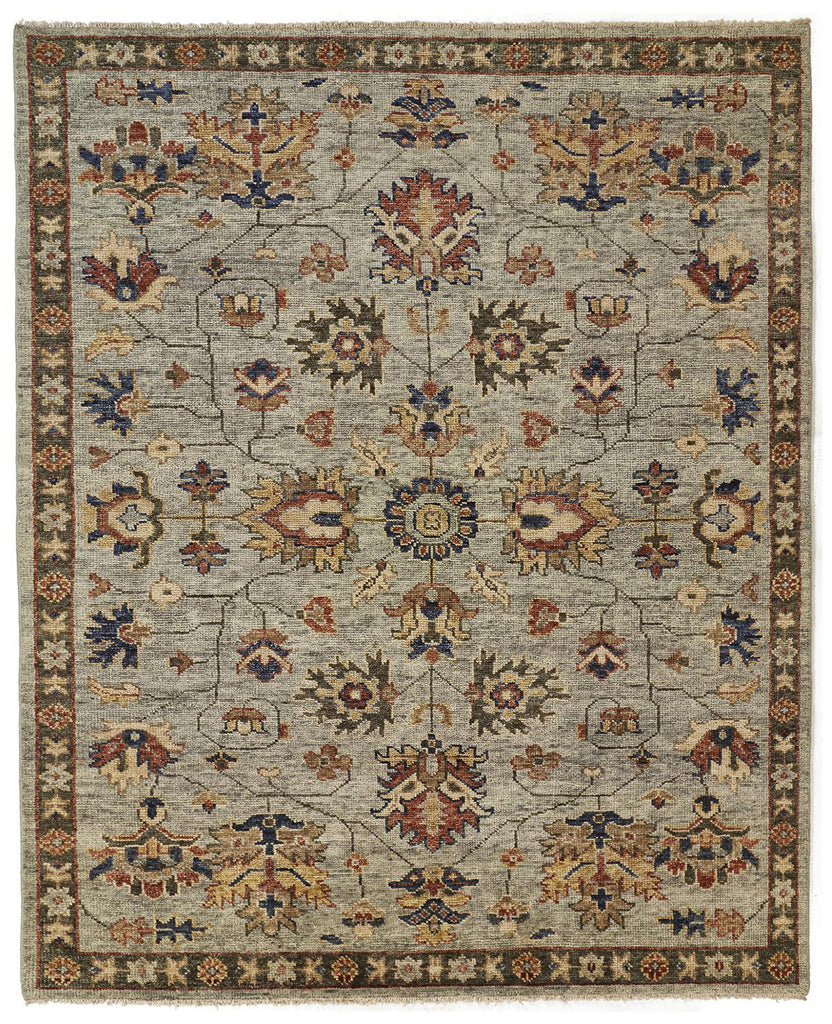 Carrington Traditional Oriental Gray Gold Red Area Rug (2' x 3')