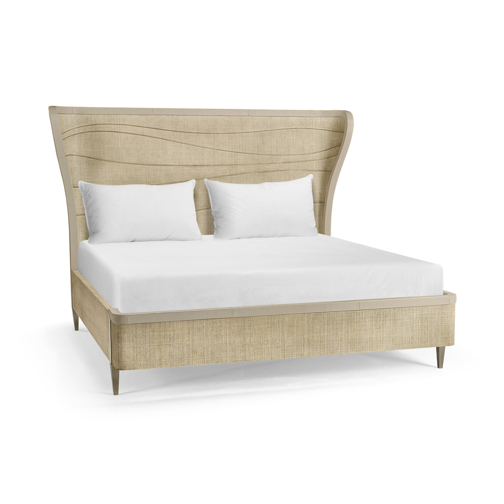 Water Seiche Woven Wing Wave King Bed