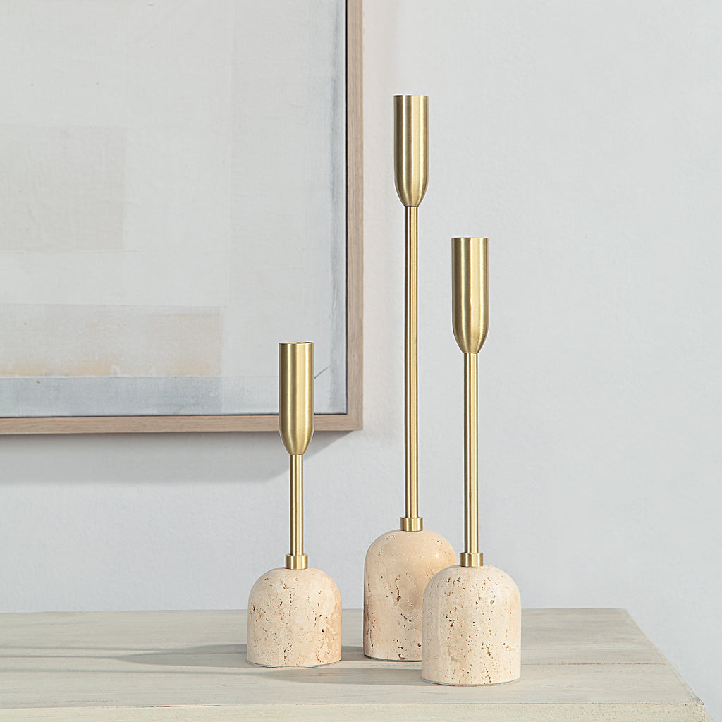 Vesta Set Of 3 Tapered Candle Holder