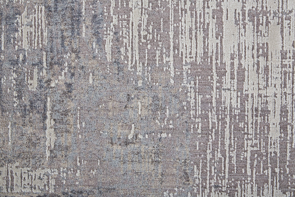 Lennon Transitional Abstract Taupe Tan Blue Area Rug (1'8" x 2'10")