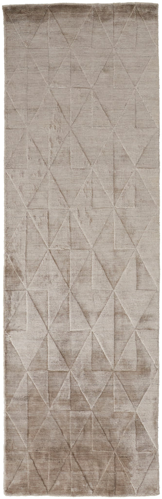 Gramercy Modern Geometric Taupe Area Rug (2'6" x 8')