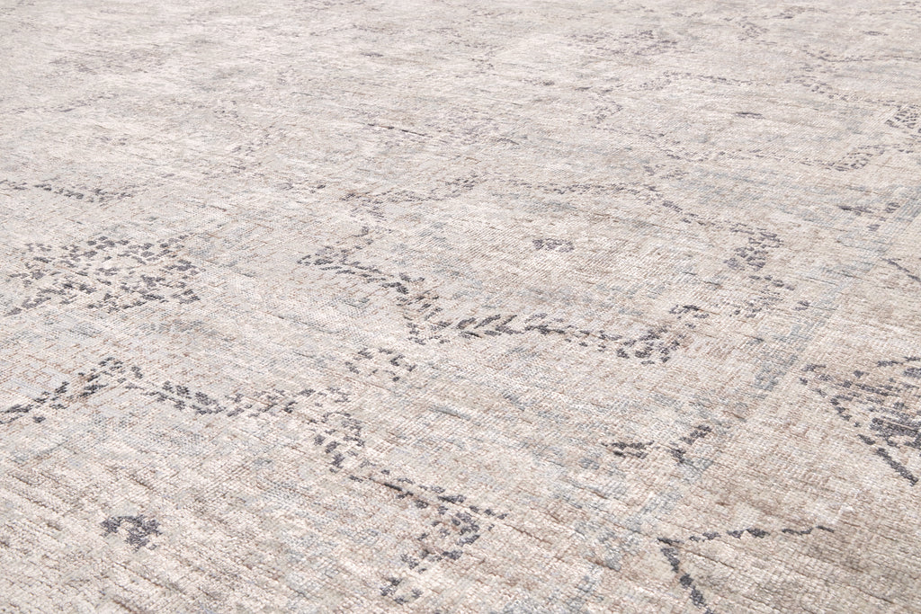 Eros Modern Distressed Ivory Taupe Area Rug (7'9" x 9'9")