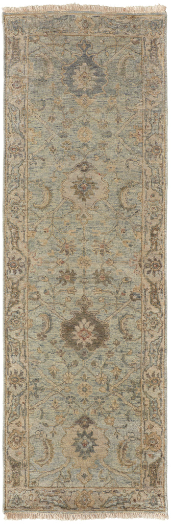 Marabel Traditional Oriental Tan Brown Gray Area Rug (2'6" x 10')