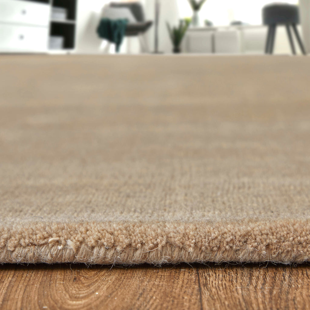 Luna Modern Solid Tan Area Rug (3'6" x 5'6")