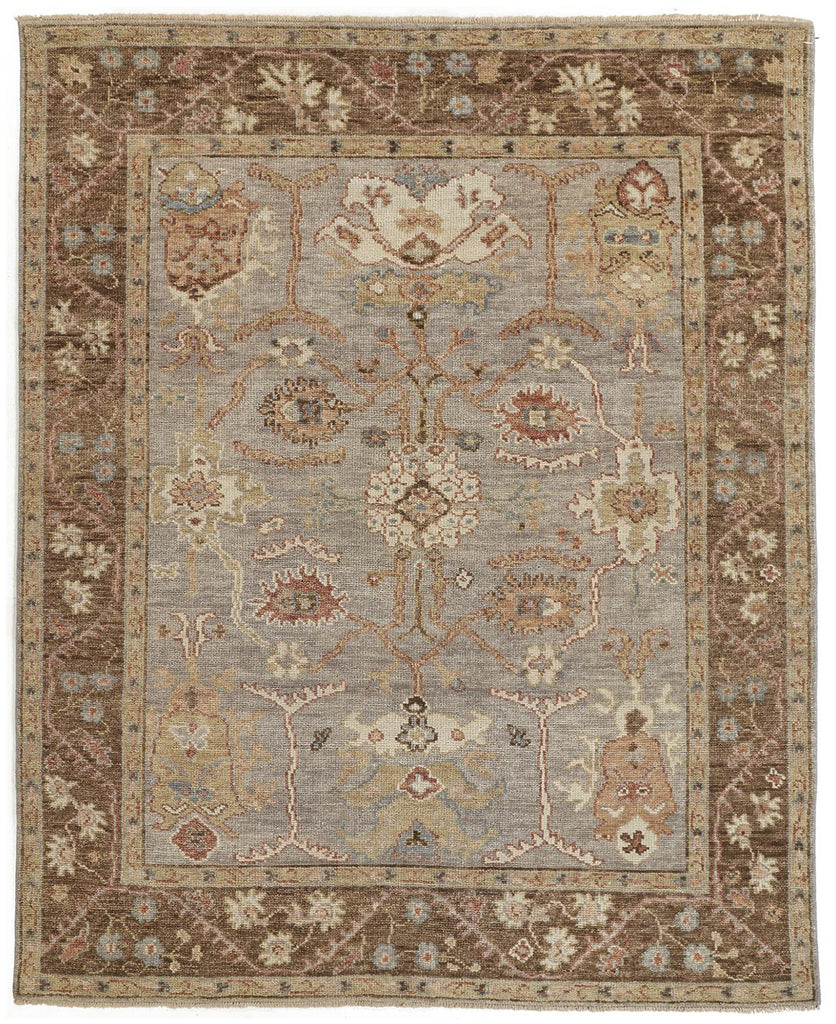 Carrington Traditional Oriental Gray Brown Gold Area Rug (2' x 3')