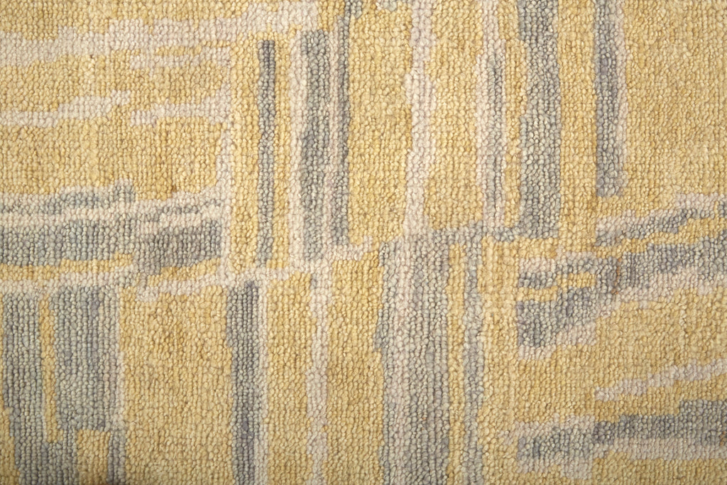 Weatherfield Transitional Abstract Gold Gray Area Rug (8'6" x 11'6")