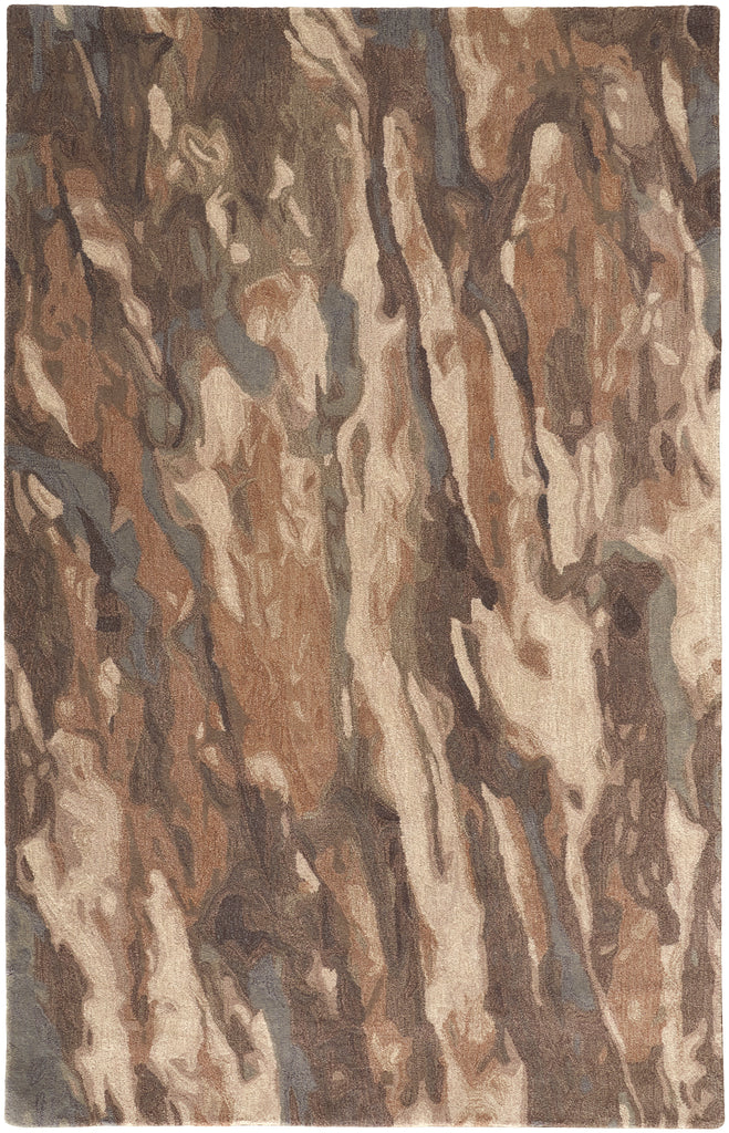 Amira Transitional Abstract Brown Gray Tan Area Rug (8' x 10')