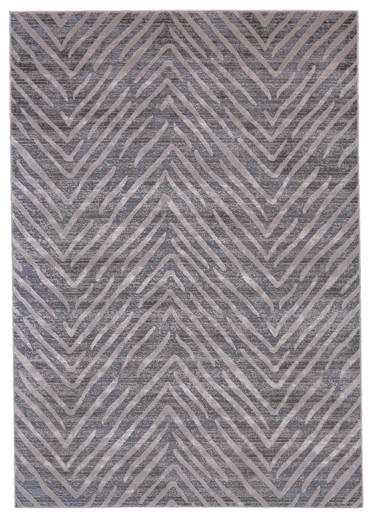 Waldor Modern Herringbone Gray Area Rug (12' x 15')