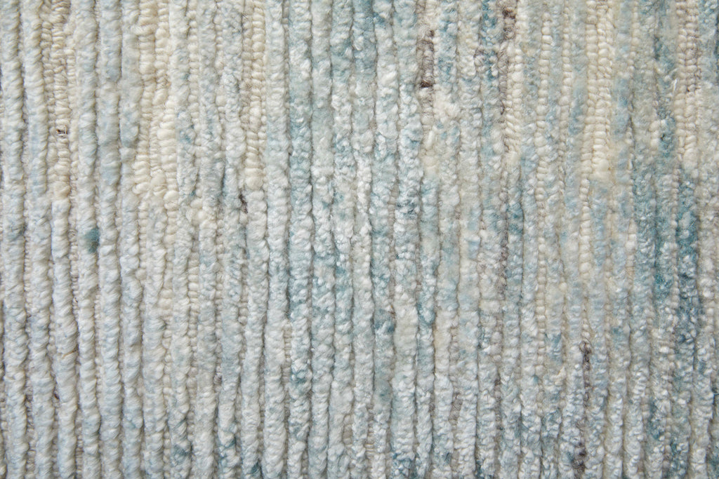 Brighton Modern Abstract Blue Ivory Silver Area Rug (2' x 3')