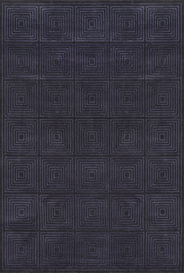 Azeri Transitional Geometric Black Purple Area Rug (2'10" x 7'10")