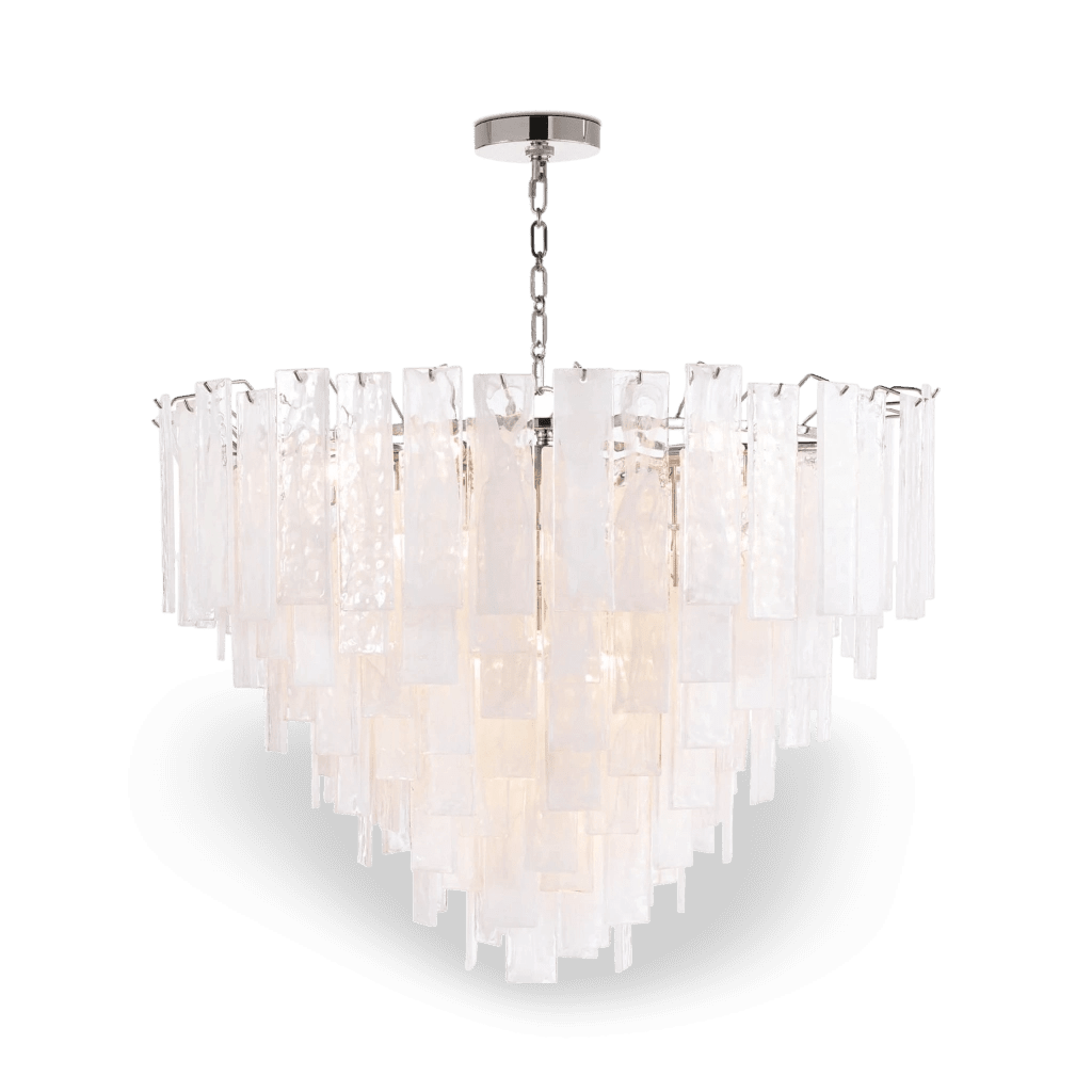 Glacier Chandelier Large - Polished Nickel