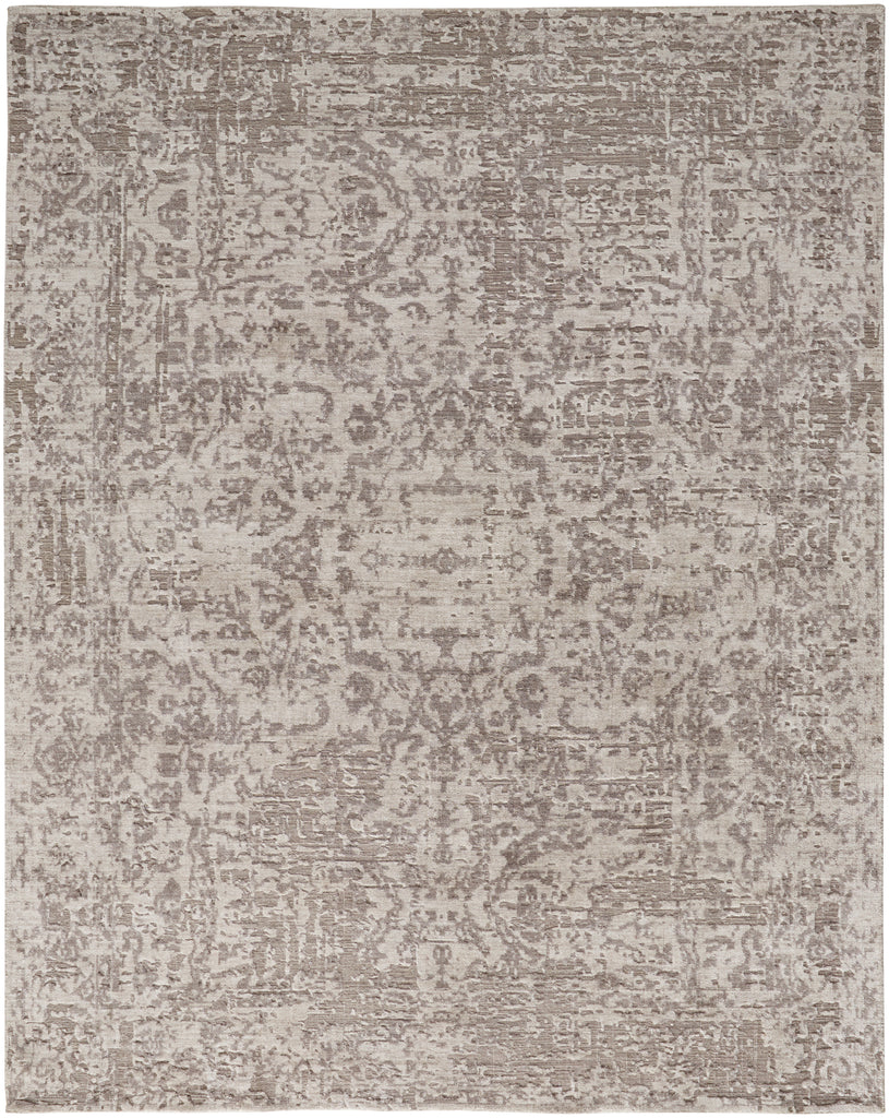 Langford Transitional Distressed Taupe Ivory Gray Area Rug (2' x 3')