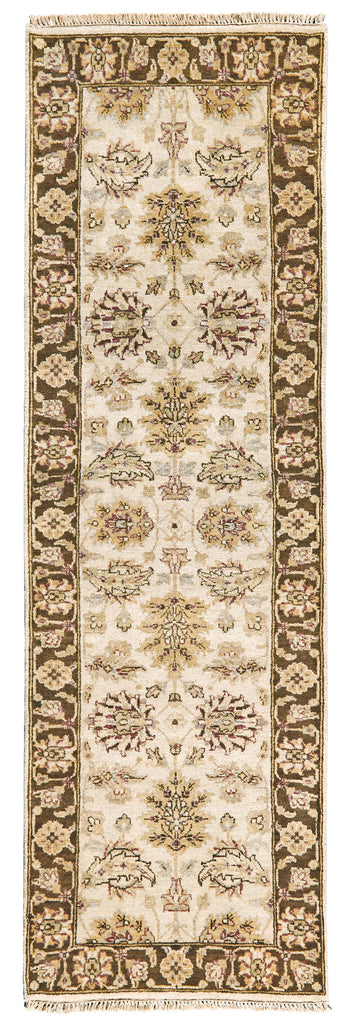 Drake Traditional Persian Ivory Gold Brown Area Rug (2'6" x 8')