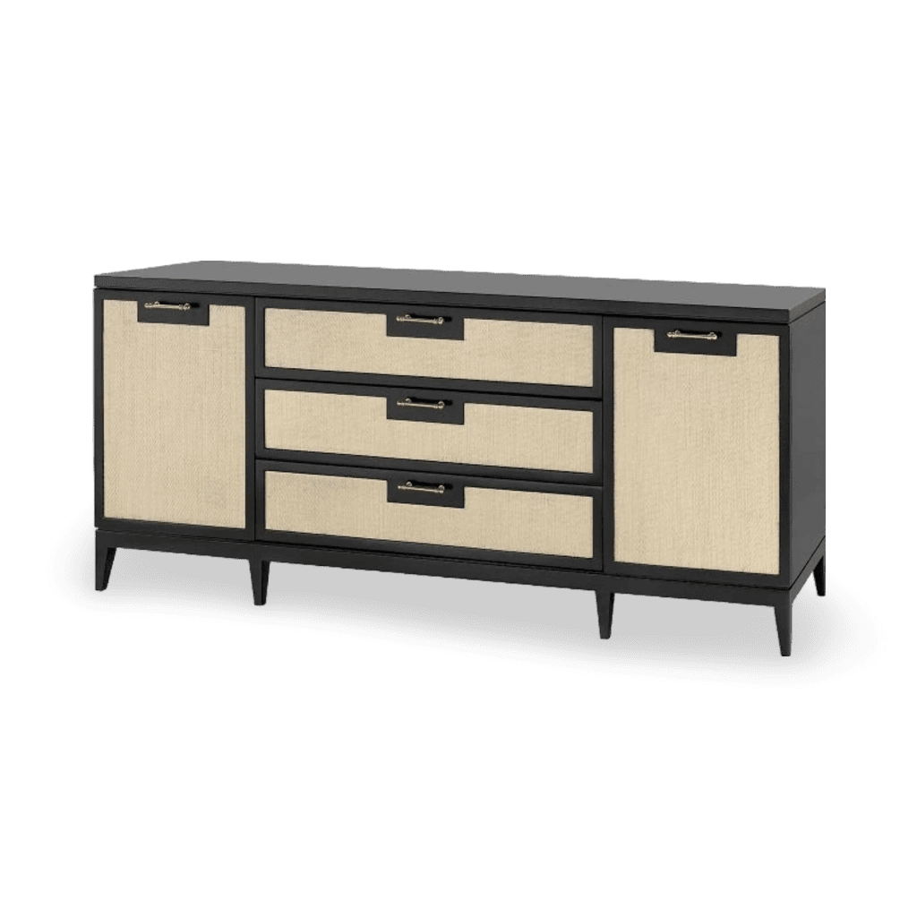 Astor 3-Drawer & 2-Door Cabinet - Flat Black