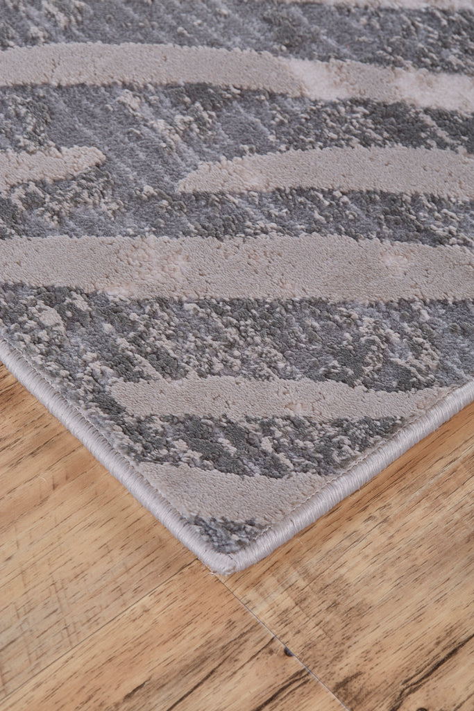 Waldor Modern Herringbone Gray Area Rug (2'10" x 7'10")