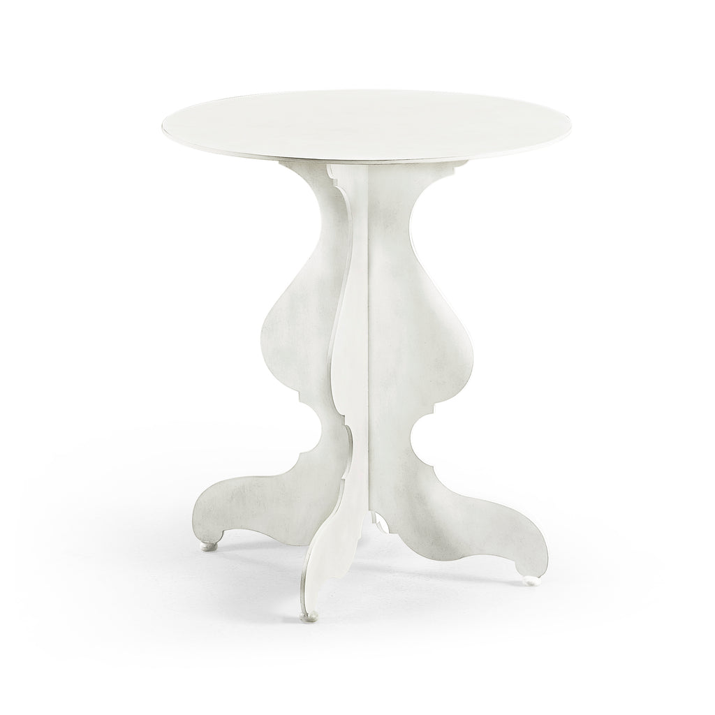 White Asperitas Spot Table in Chalk White