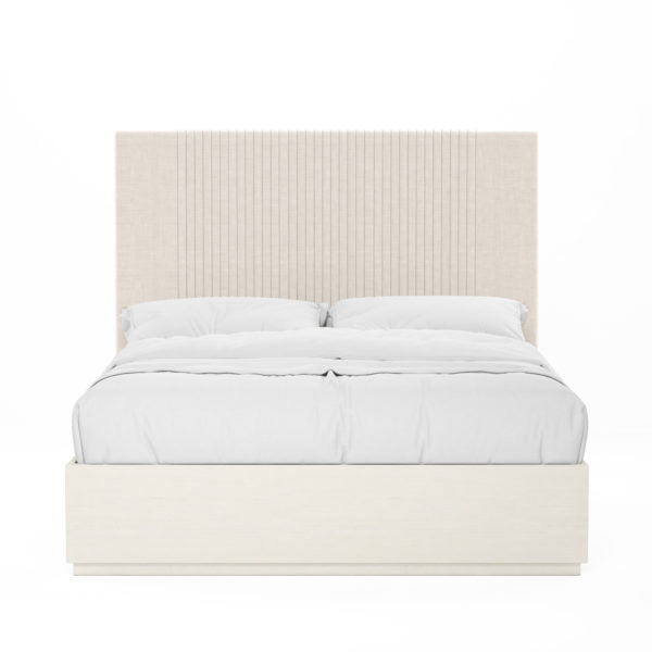 Blanc King Upholstered Panel Bed