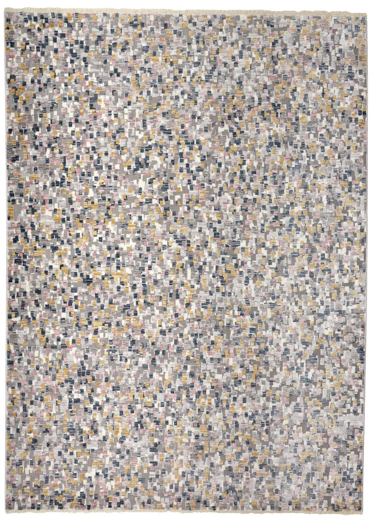 Kyra Transitional Color Block Taupe Tan Orange Area Rug (1'8" x 2'10")