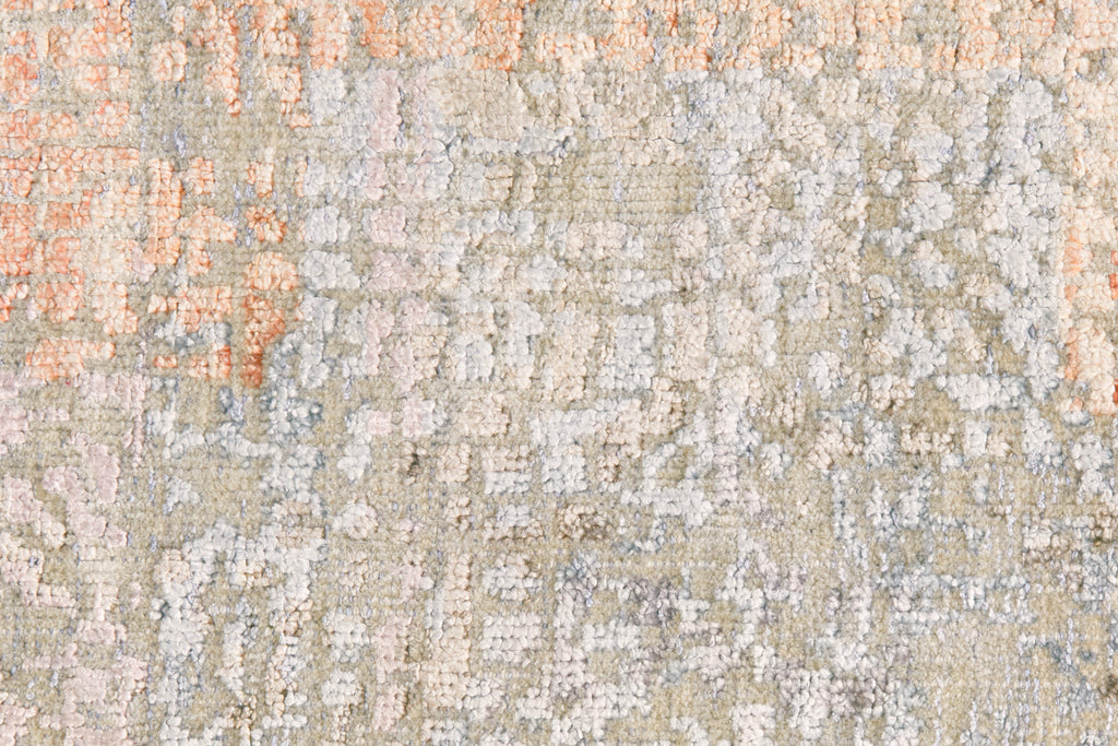 Eros Modern Distressed Ivory Blue Orange Area Rug (5'6" x 8'6")