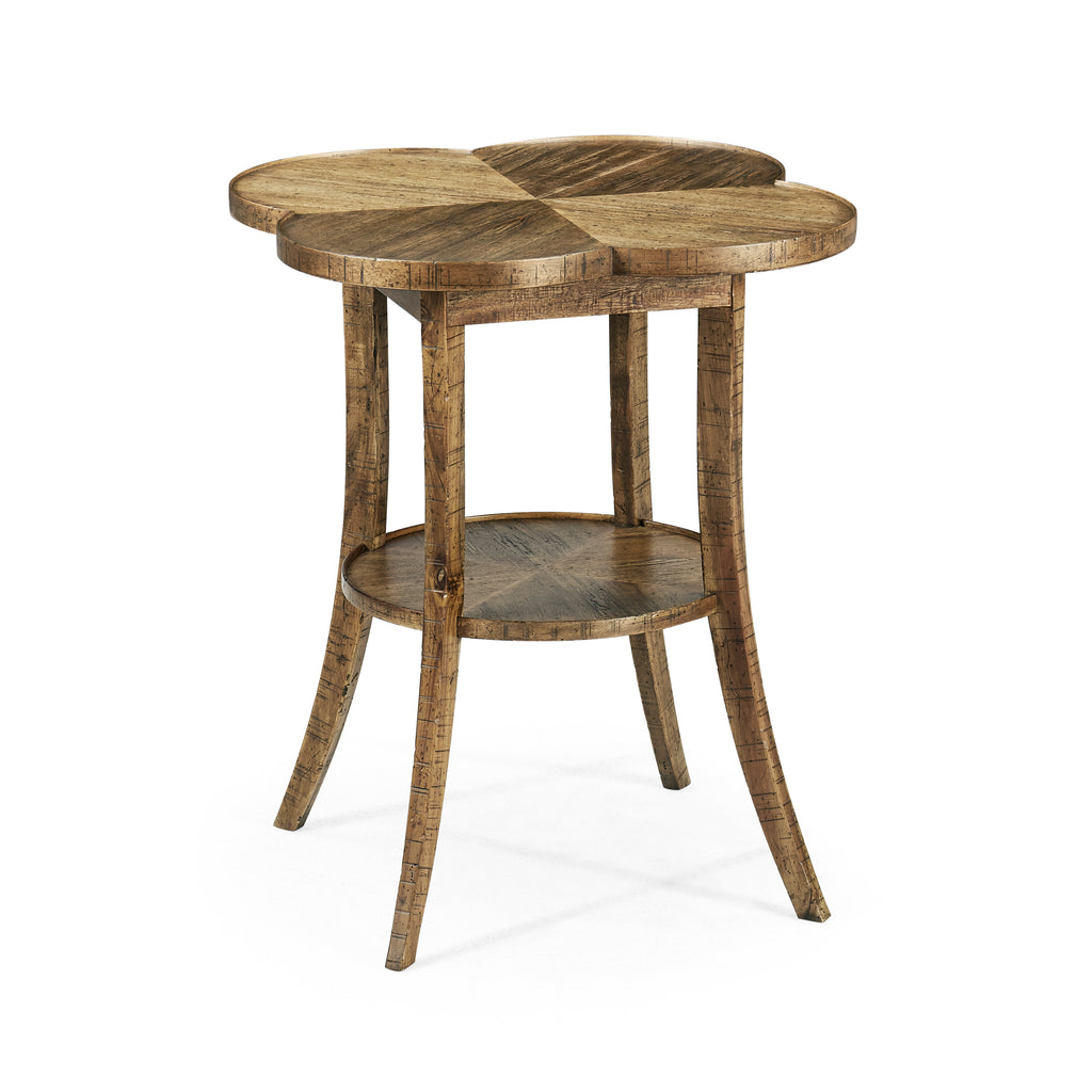 Casual Accents Medium Driftwood Quatrefoil Accent Table