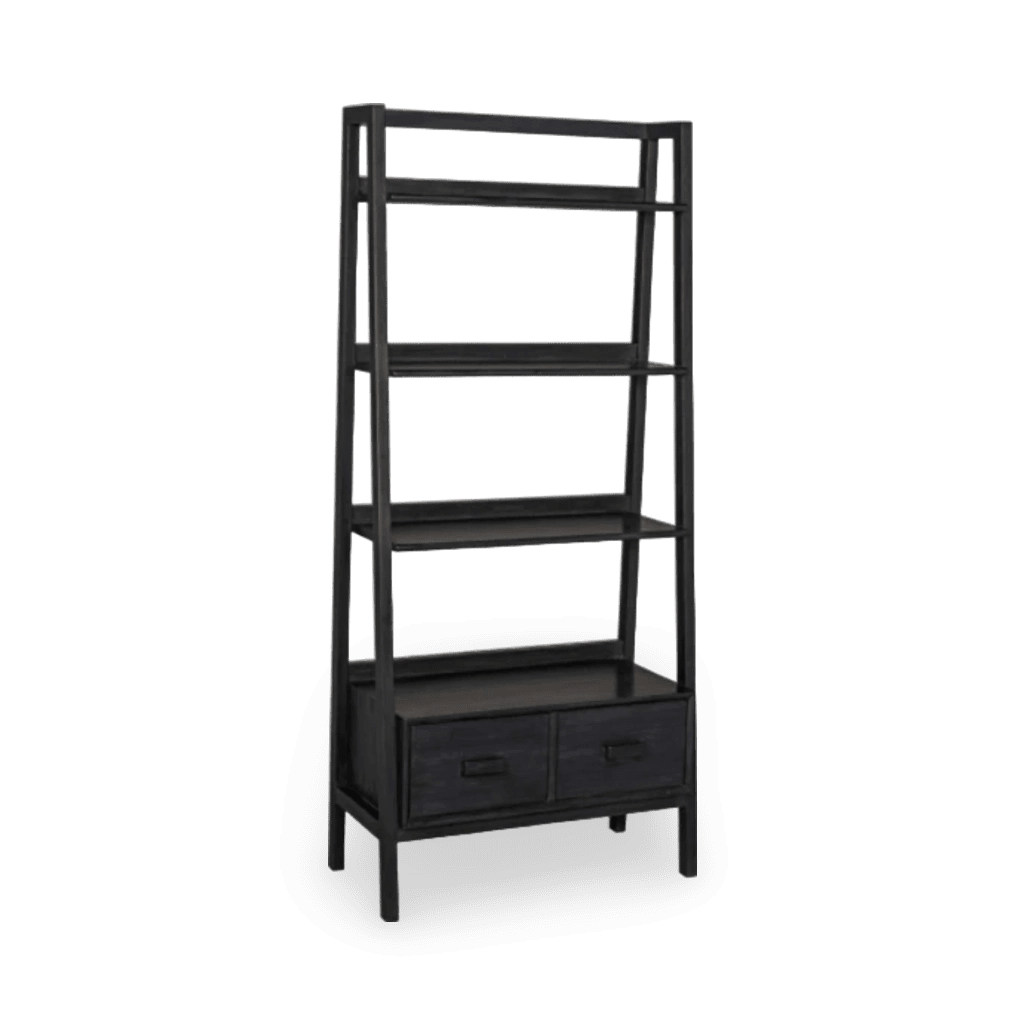 Johnson Bookcase, Charcoal Black