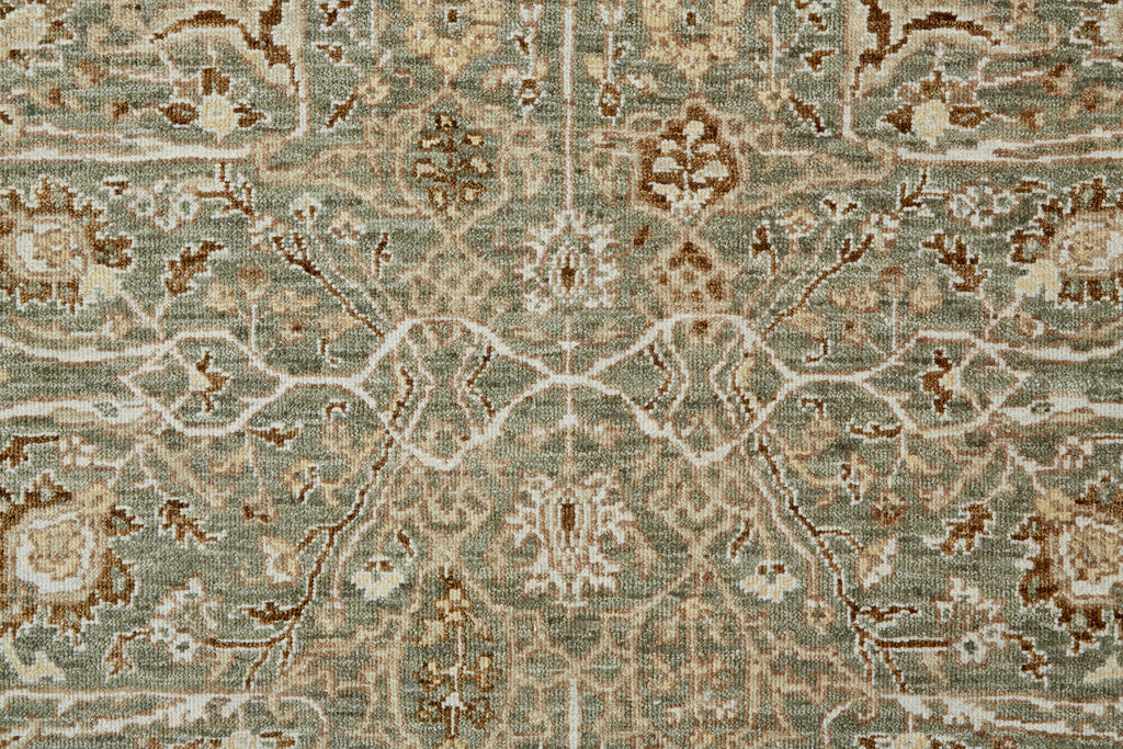 Zander Transitional Oriental Ivory Gray Brown Area Rug (11'6" x 15')