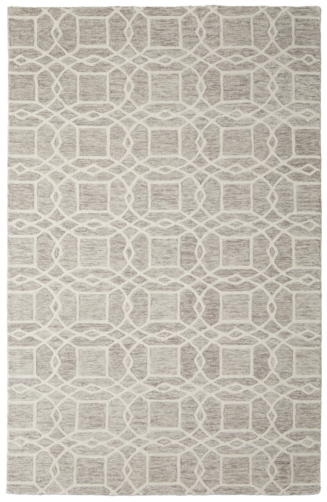 Rhett Transitional Trellis Lattice Taupe Ivory Gray Area Rug (8' x 10')