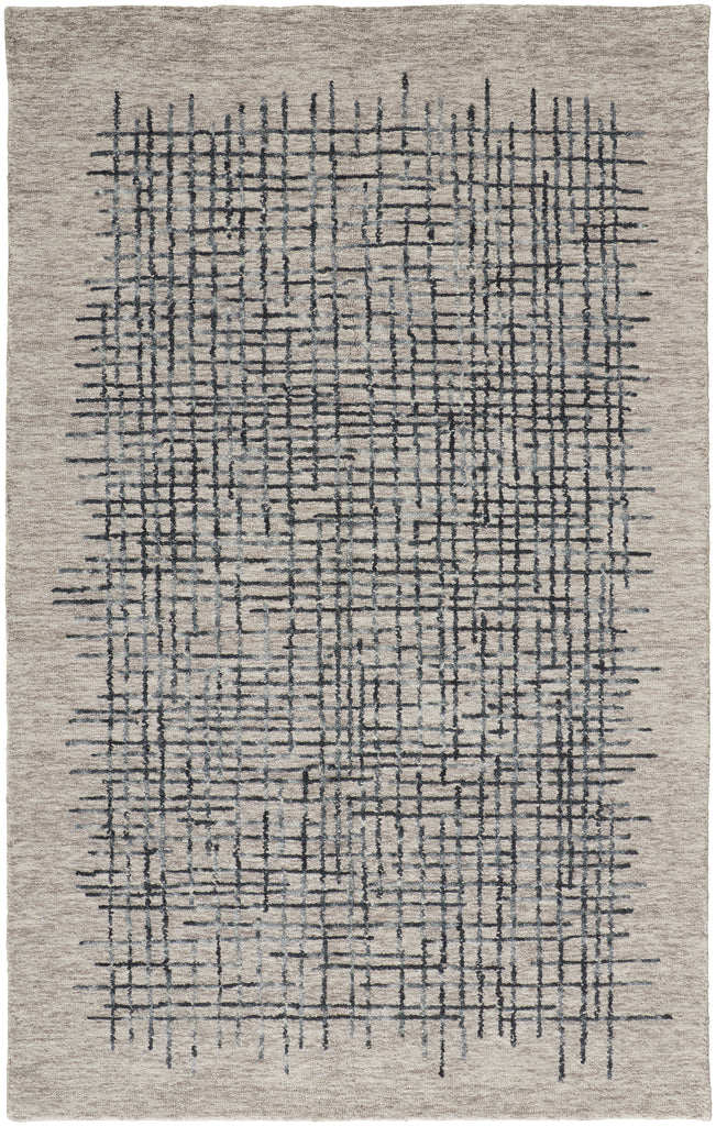 Maddox Transitional Abstract Gray Green Tan Area Rug (9' x 12')