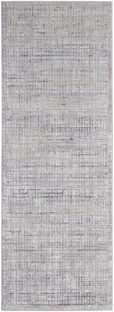 Lennon Transitional Abstract Taupe Ivory Area Rug (2'10" x 8')