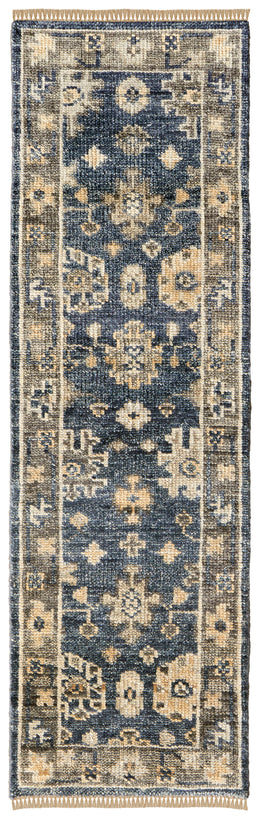 Fillmore Traditional Floral Botanical Blue Gray Area Rug (3' x 5')