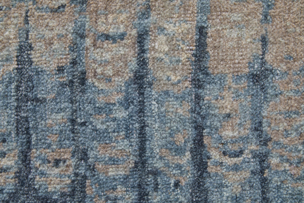 Riplee Modern Abstract Blue Gray Taupe Area Rug (2' x 3')