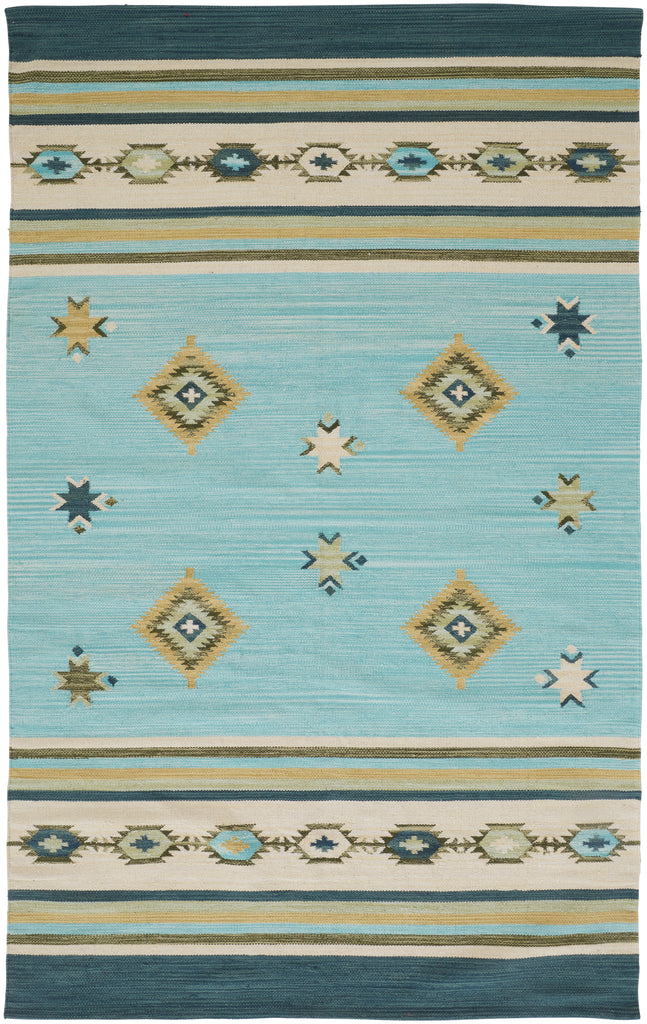 Dharma Transitional Southwestern Blue Green Tan Area Rug (8' x 10')