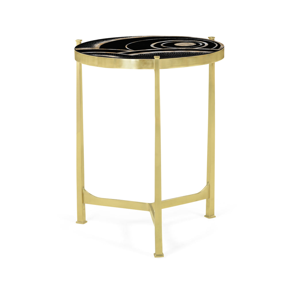 Modern Accents Solid Brass Round Lamp Table