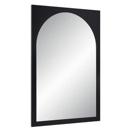 Bilzen 36" Tall Rectangular Arch Mirror, Matte Black