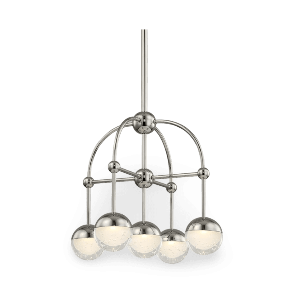 Boca Chandelier 15" - Polished Nickel