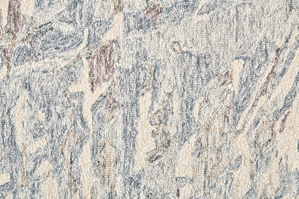 Rhett Transitional Abstract Blue Ivory Taupe Area Rug (8' x 10')