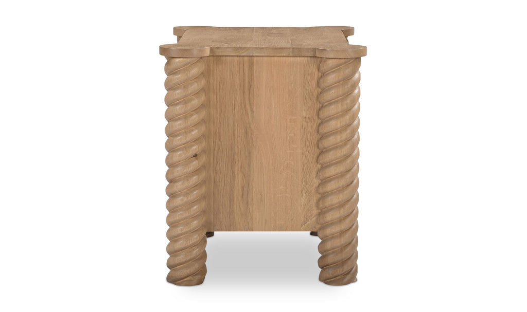 Treccia 2 Drawer Nightstand Oak