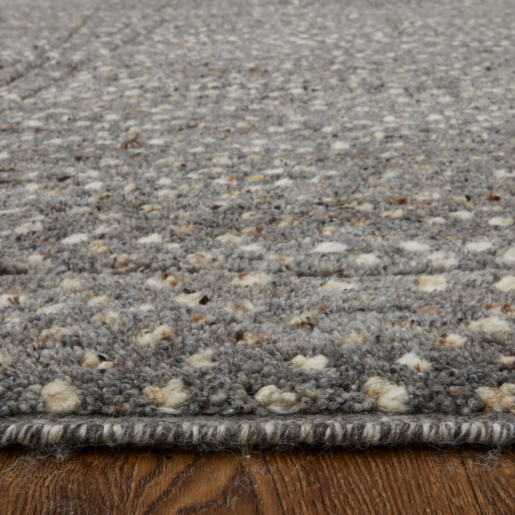 Dering Modern Polka Dots Gray Tan Taupe Area Rug (9' x 12')