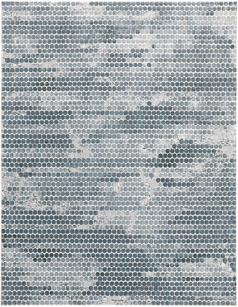 Atwell Transitional Abstract Blue Gray Area Rug (3' x 5')