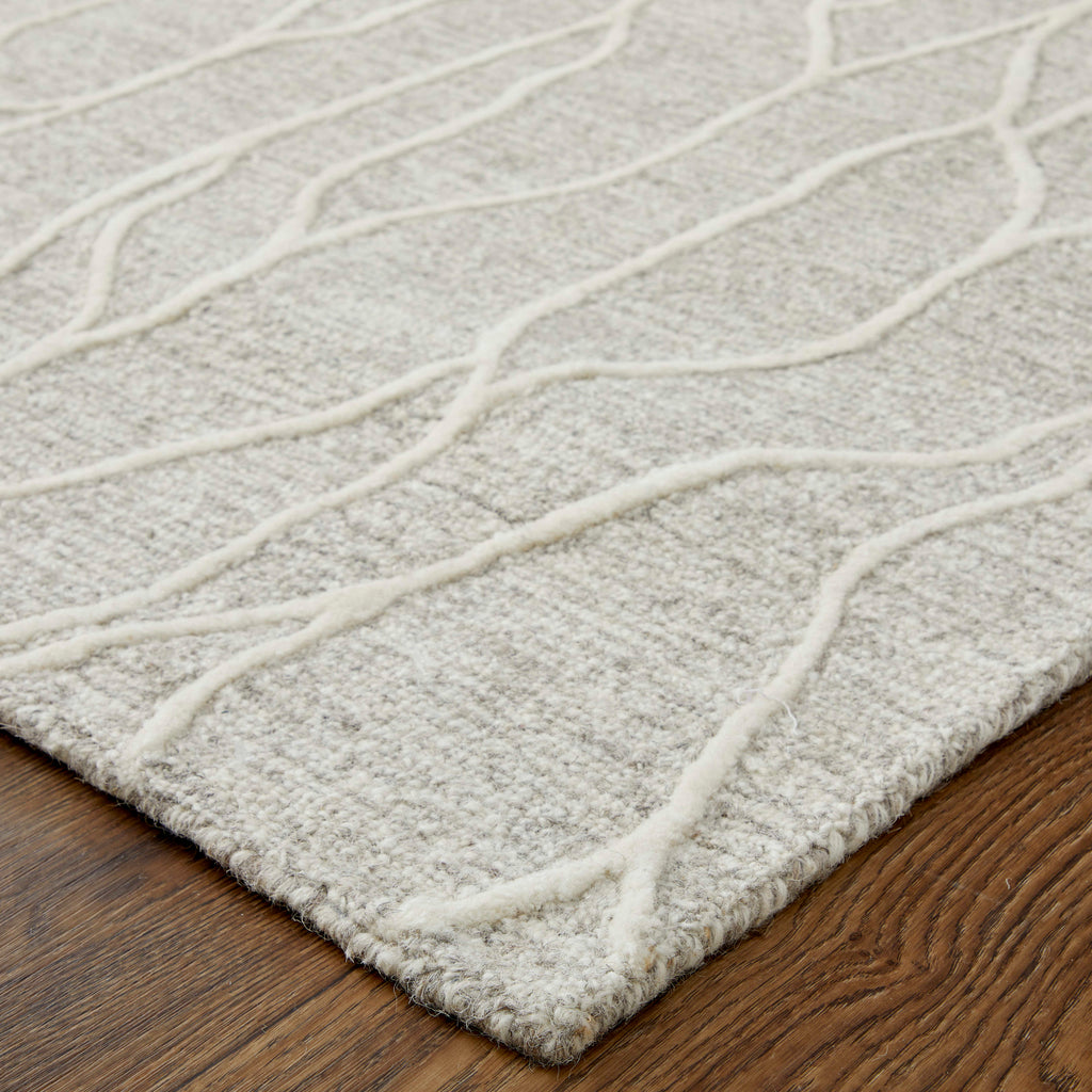 Enzo Transitional Abstract Taupe Ivory Area Rug (12' x 15')